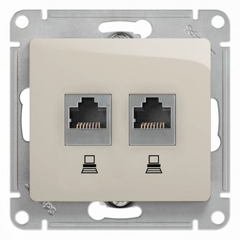 Розетка компьютерная Schneider Electric Glossa GSL000985KK