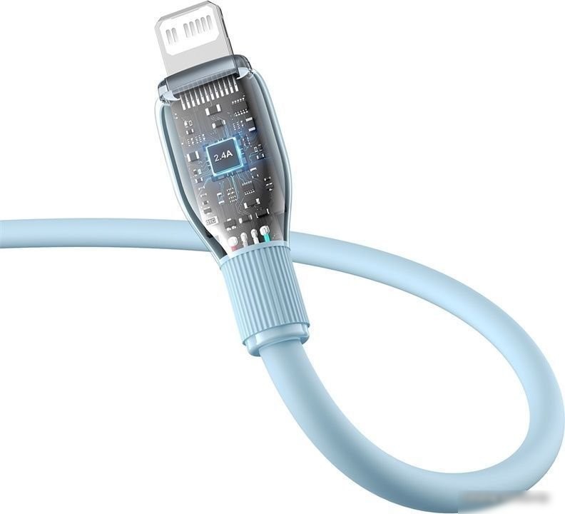 Кабель Baseus Pudding Series USB Type-C - Lightning (2 м, голубой)