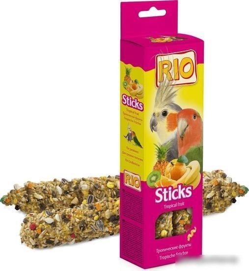 Лакомство для птиц Rio Палочки с тропическими фруктами 2х75 г