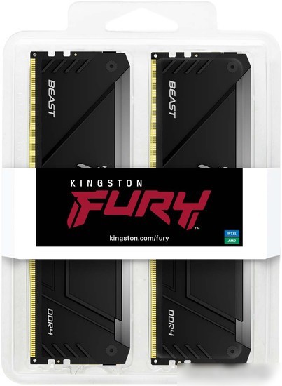 Оперативная память Kingston FURY Beast RGB 2x32ГБ DDR4 2666 МГц KF426C16BB2AK2/64
