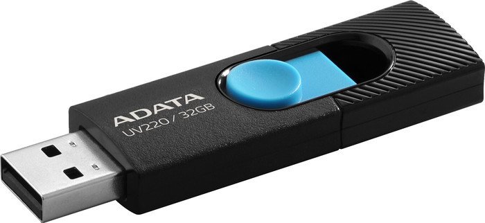 USB Flash A-Data UV220 32GB (черный/голубой)
