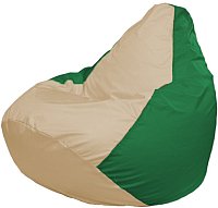 Кресло-мешок Flagman Груша Мега XXXL Г3.1-147 (светло-бежевый/зеленый)