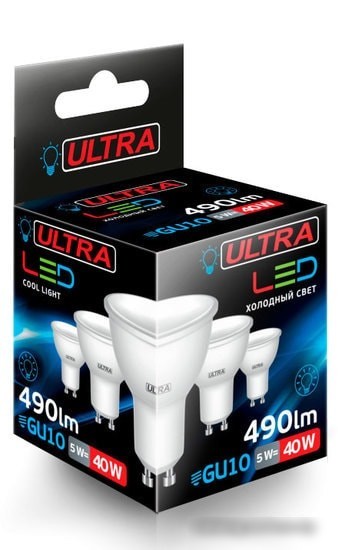 Светодиодная лампа Ultra LED GU10 5 Вт 4000 К