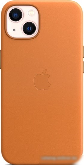 Чехол для телефона Apple MagSafe Leather Case для iPhone 13 (золотистая охра)