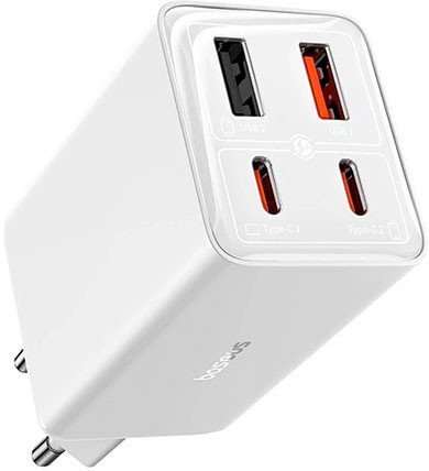 Сетевое зарядное Baseus GaN6 Pro Fast Charger 2C + 2U 100W P10162705212-00 (белый)