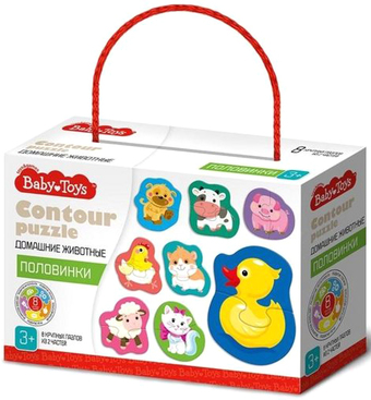 Мозаика/пазл Baby Toys Половинки Домашние животные 04120