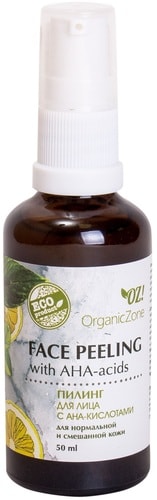 Organic Zone Пилинг Face Peeling с АНА-кислотами для норм. и смеш. кожи 50 мл