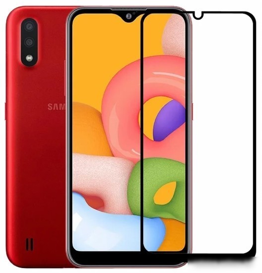 Защитное стекло Case 111D для Galaxy A01 (черный)