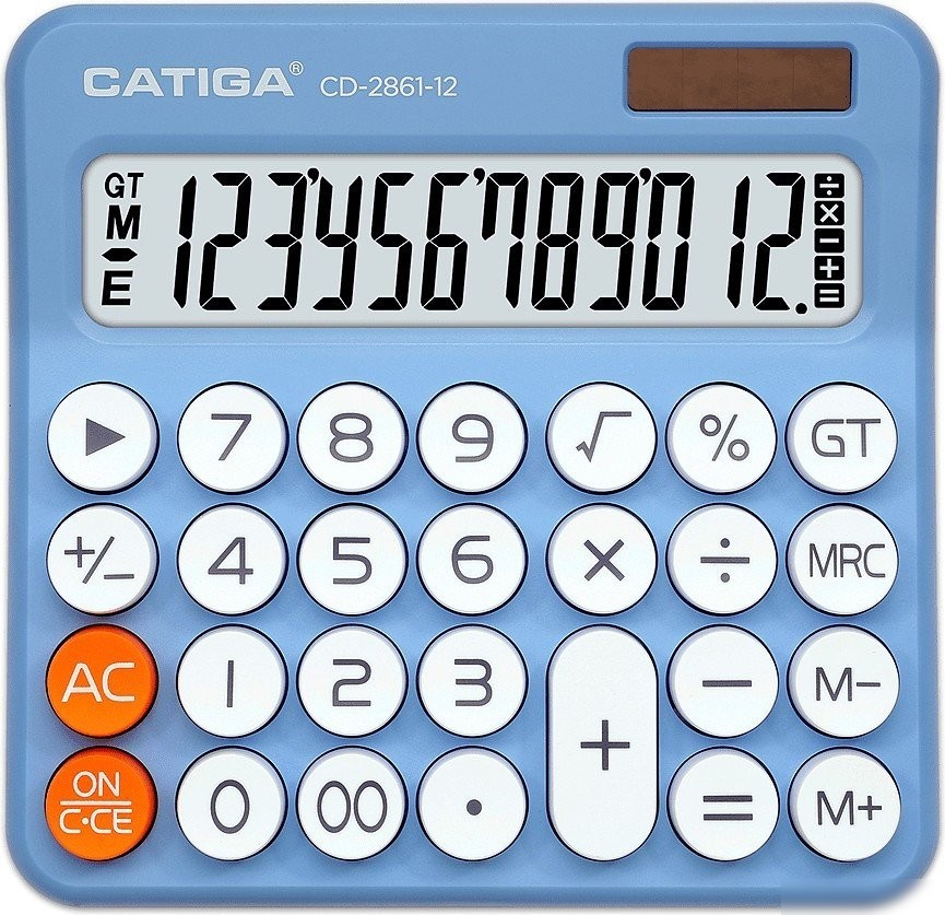 Калькулятор Catiga CD-2861-12 (голубой) Калькулятор Catiga CD-2861-12 (голубой)
