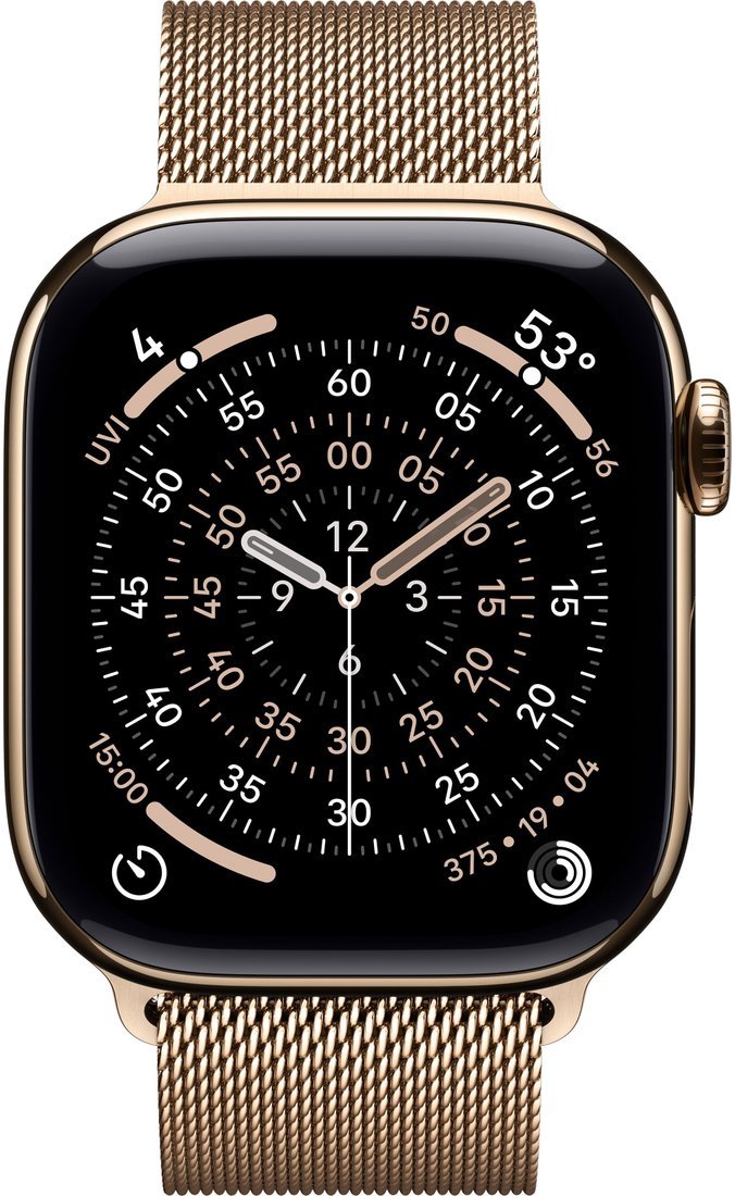 Умные часы Apple Watch Series 11 LTE 42 мм (титановый корпус, золотистый/золотистый, миланская петля)