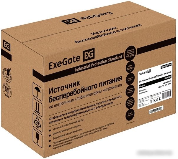Источник бесперебойного питания ExeGate SpecialPro UNB-900.LED.AVR.1SH.2C13 EX292777RUS