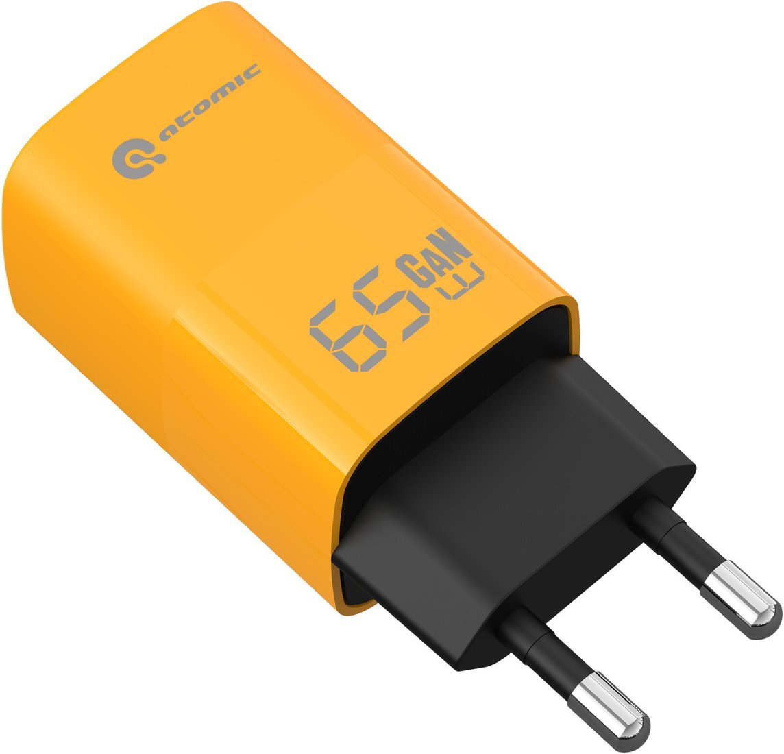 Сетевое зарядное Atomic UniQ G651 GAN 65W (желтый)