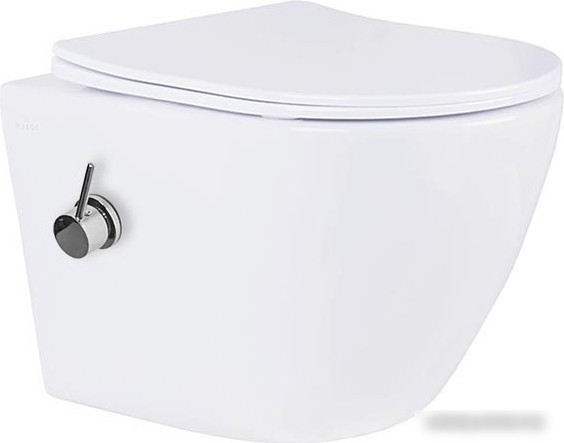 Унитаз подвесной Roxen Antares Bidet в комплекте с инсталляцией StounFix Slim 6 в 1 958812 (кнопка: хром глянец)