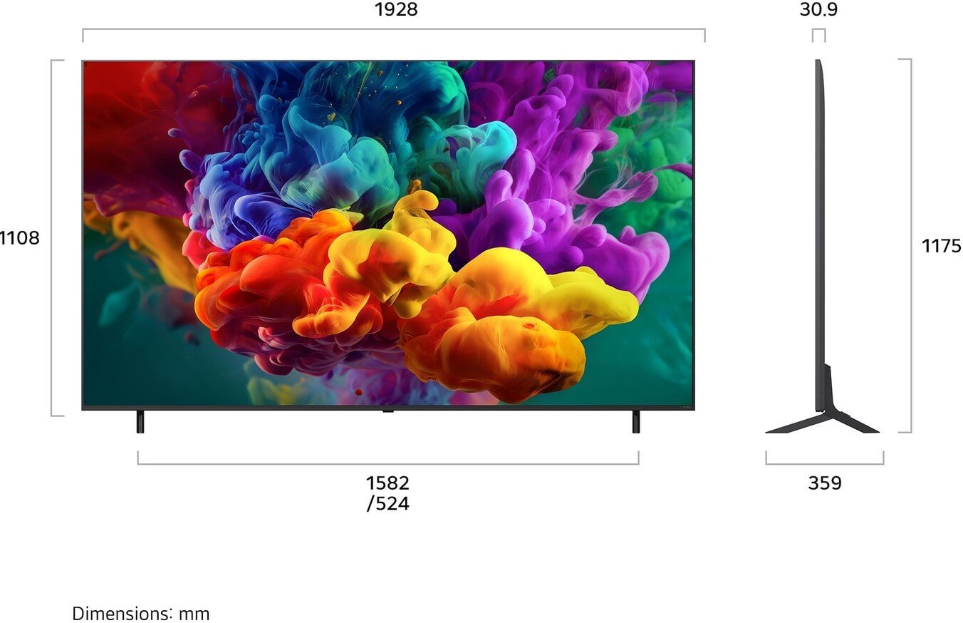 MiniLED телевизор LG QNED evo AI QNED85 86QNED85B6C