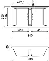 Кухонная мойка Elleci Dogma 100 Slim Black K86 EKD1008686MSLM (standard SIR)