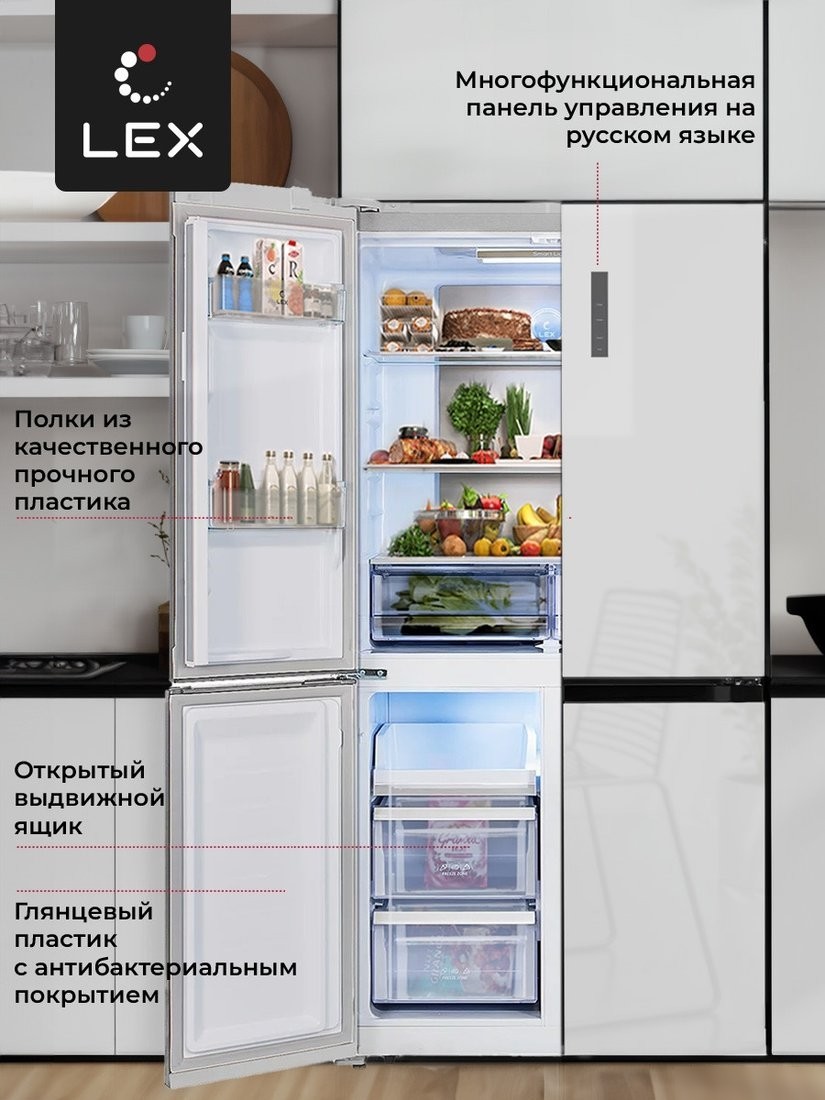 Четырёхдверный холодильник LEX LCD505WGID