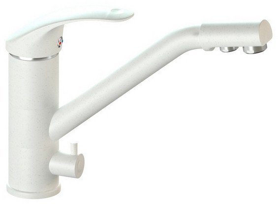 Смеситель MARRBAXX Карельский камень КМ010/G31 (белый)