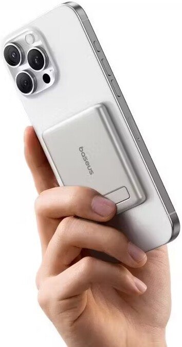 Внешний аккумулятор Baseus PicoGo AM31 Mini Magnetic Power Bank with Stand 20W 5000mAh (титановый)
