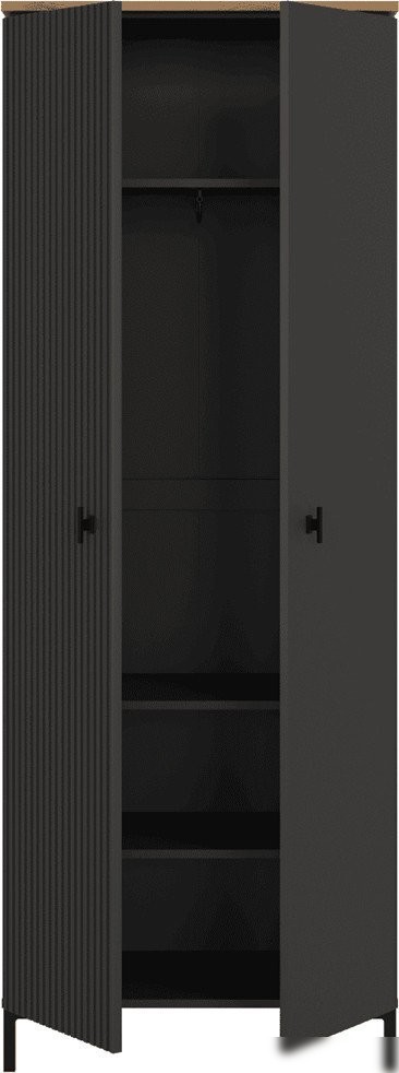 Шкаф распашной Black Red White San Gimnignano SZF2D/70 (антрацитовый/дуб нокс, антрацитовый/готик)