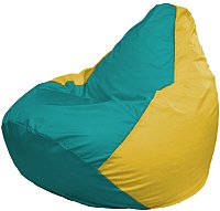 Кресло-мешок Flagman Груша Медиум XL Г1.1-313 (бирюзовый/жёлтый)