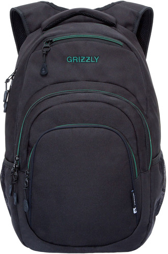 Школьный рюкзак Grizzly RQ-003-31 (черный/бирюзовый)