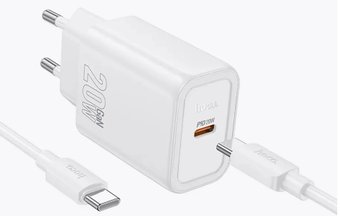Сетевое зарядное Hoco N60 USB Type-C (белый)