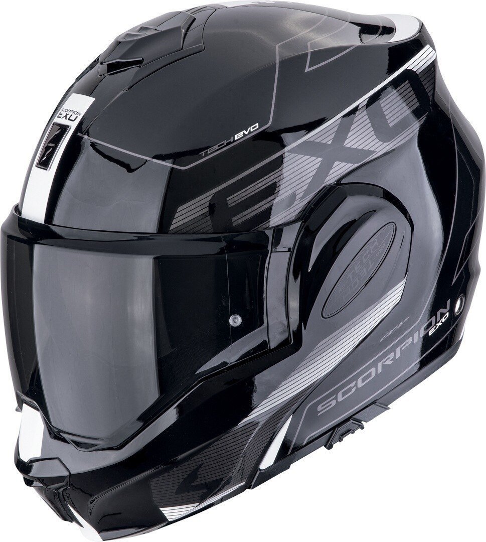 Мотошлем Scorpion Exo Exo-Tech Evo Traveller (р. M, черный/белый)