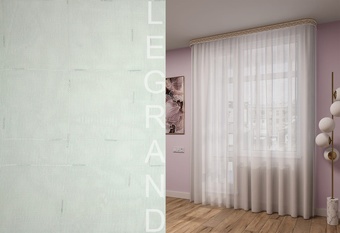 Тюль Legrand Лен 5x2.6 м (белый/серебро)