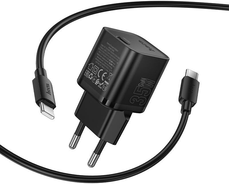Сетевое зарядное Hoco N66 USB Type-C (черный)