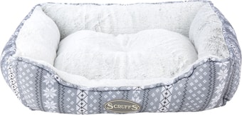 Лежак Scruffs Santa Paws 660696 (бело-серый)
