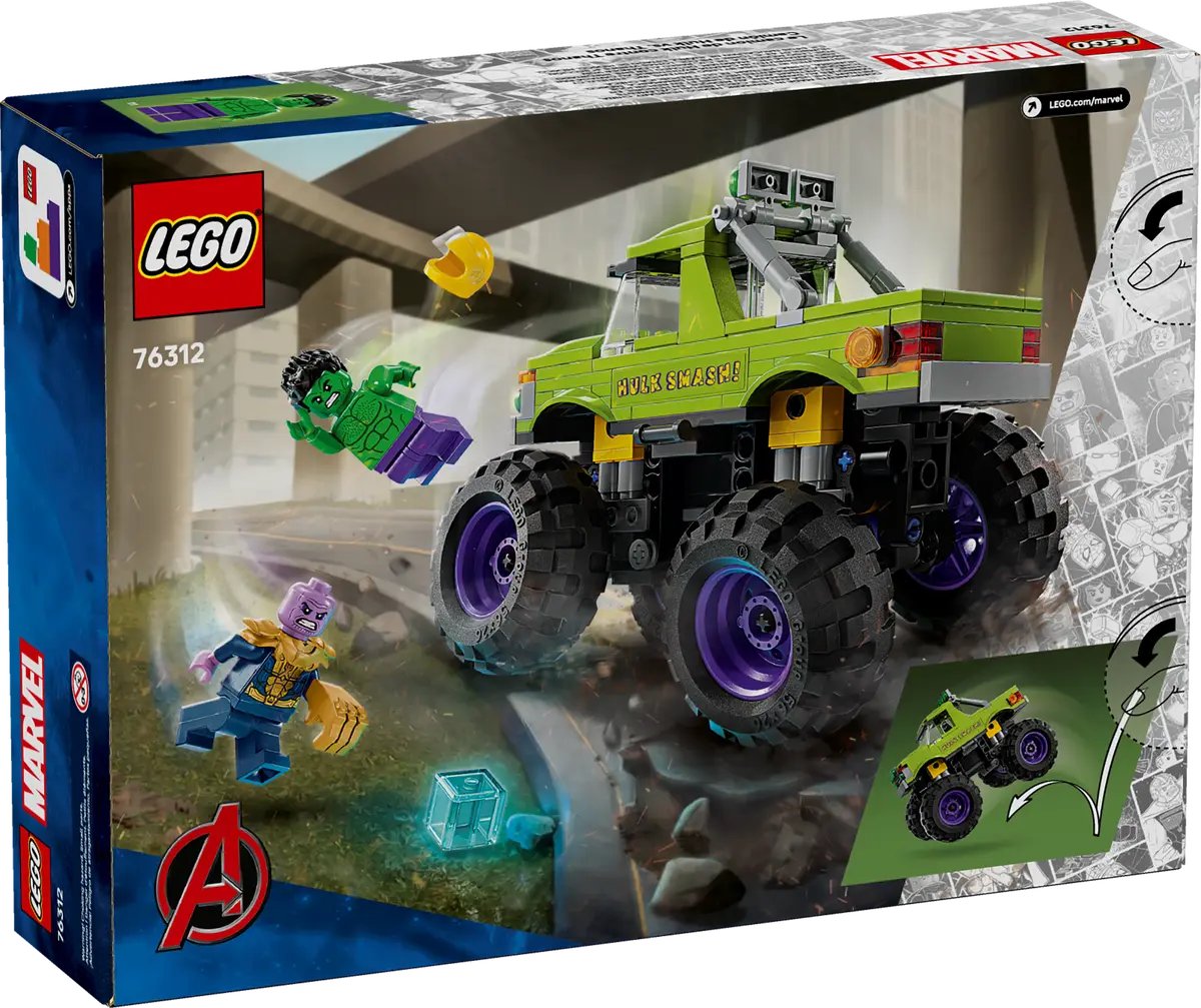 Конструктор LEGO Монстр-трак Халка против Таноса 76312