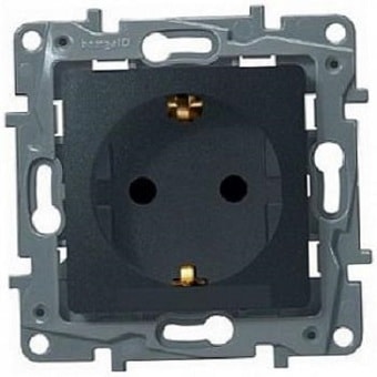 Розетка Legrand Etika 672622 (антрацит)