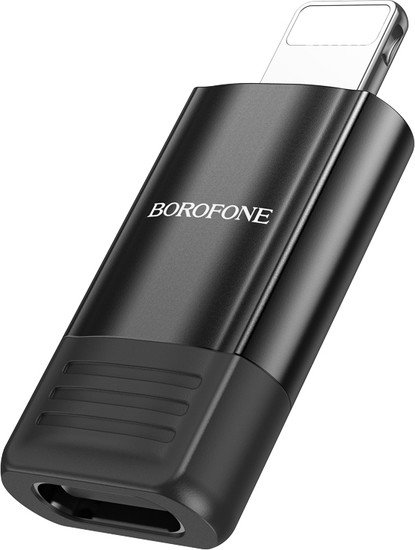Адаптер Borofone BV18 Lightning - USB Type-C (черный)