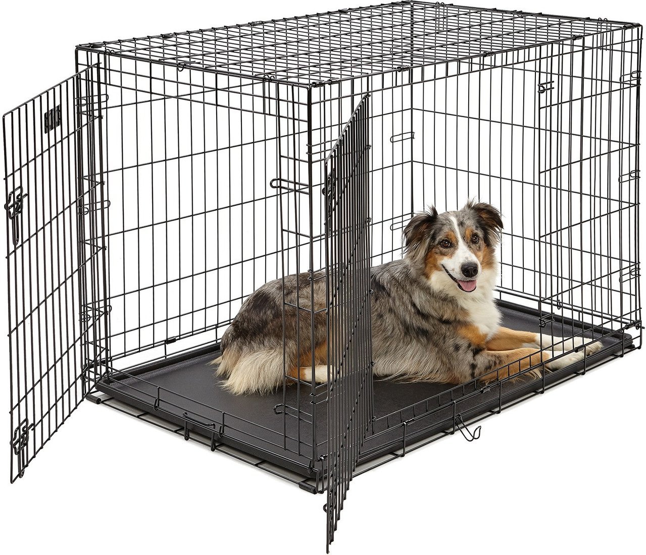 Клетка Midwest iCrate для собак 2 двери 1542DD (109x74x78см, черный)
