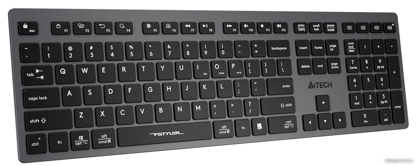 Клавиатура A4Tech Fstyler FBX50C (серый/черный)