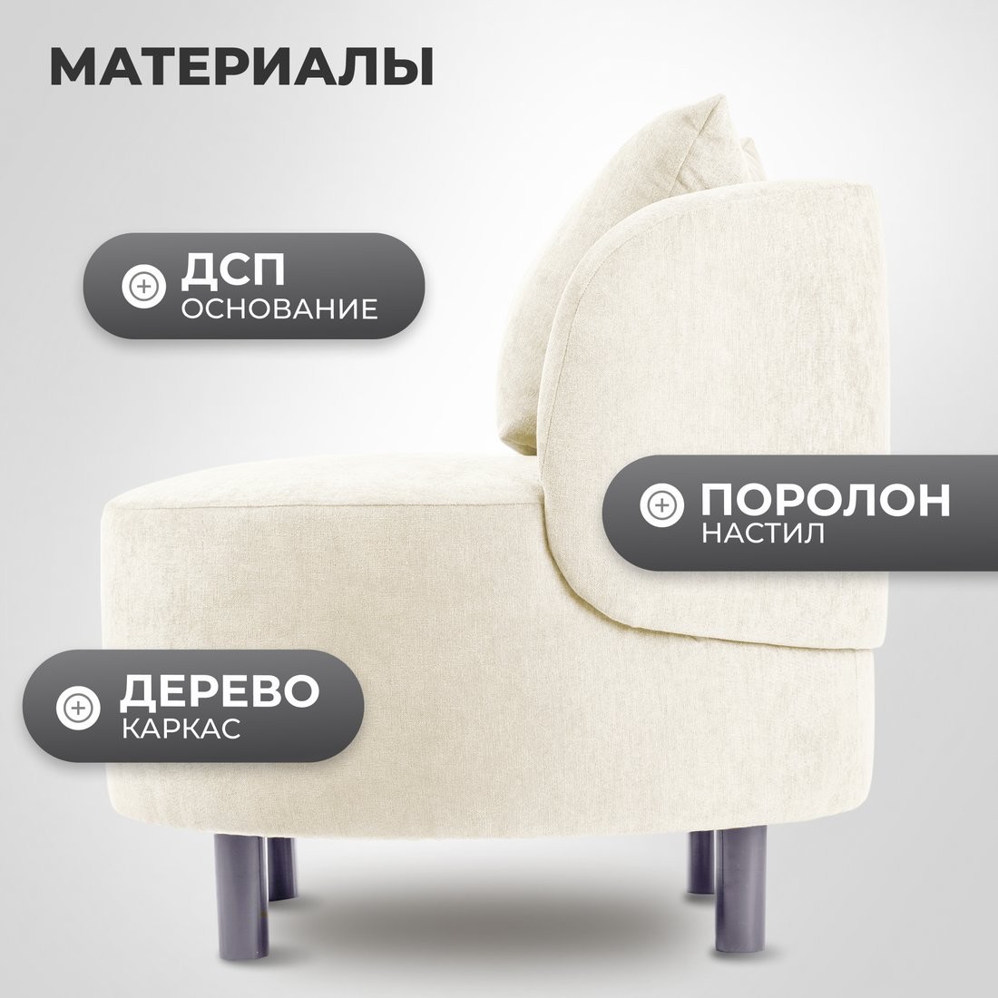 Интерьерное кресло Mio Tesoro Милан 1 (JH3565-4)