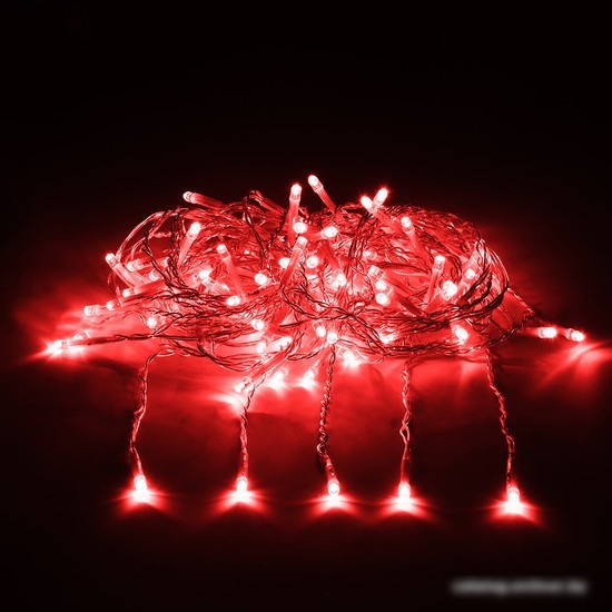 Световой дождь Vegas Занавес 55080 156 LED (красный)