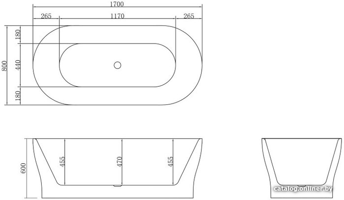 Ванна BelBagno BB405 170x80