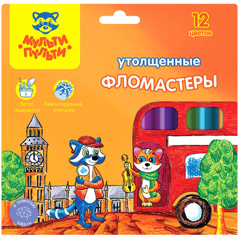 Фломастеры Мульти-пульти Енот в Англии WP_10736 (12 шт)
