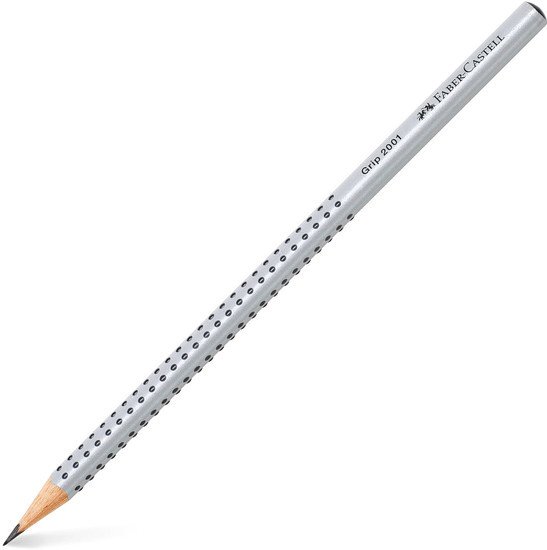 Простой карандаш Faber Castell Grip 2001 117000 (HB, серебристый)