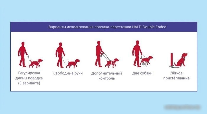 Поводок Halti Double Ended L (красный)