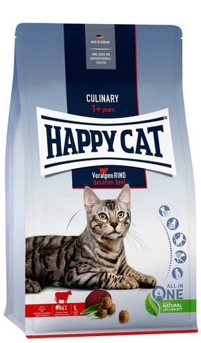Сухой корм для кошек Happy Cat Culinary 1+ years Voralpen Rind 4 кг