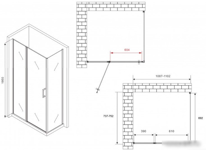 Душевой уголок Abber Sonnenstrand AG04110S-S75