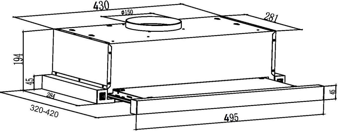 Кухонная вытяжка Schtoff TF-5250 GBK (черный)