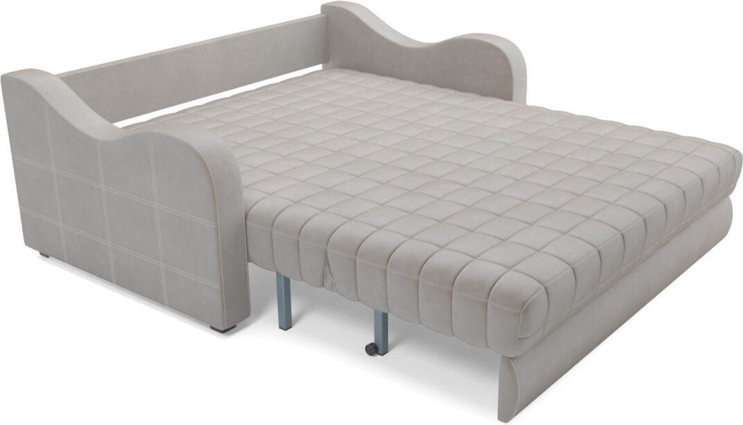 Диван Мебель-АРС Аккордеон Барон №4 НПБ 180x200 (бархат бежевый Star Velvet 6 Light Beige)
