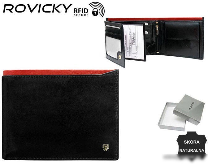 Кошелек Cedar Rovicky N992-RVT (черный/красный)