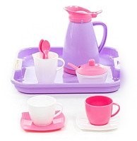 Набор игрушечной посуды Полесье Алиса на 2 персоны Pretty Pink 40589