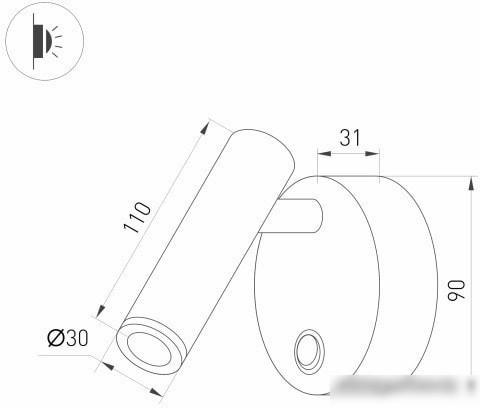 Спот Arlight SP-BED-R90-3W Warm3000 029634