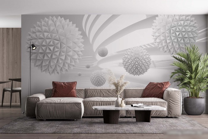 Фотообои ФабрикаФресок 3D Шары светлые 084265 (400x265)