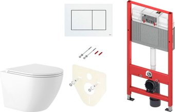 Унитаз подвесной Saniteco KW-9003W Rimles + TECE Kit 9400413
